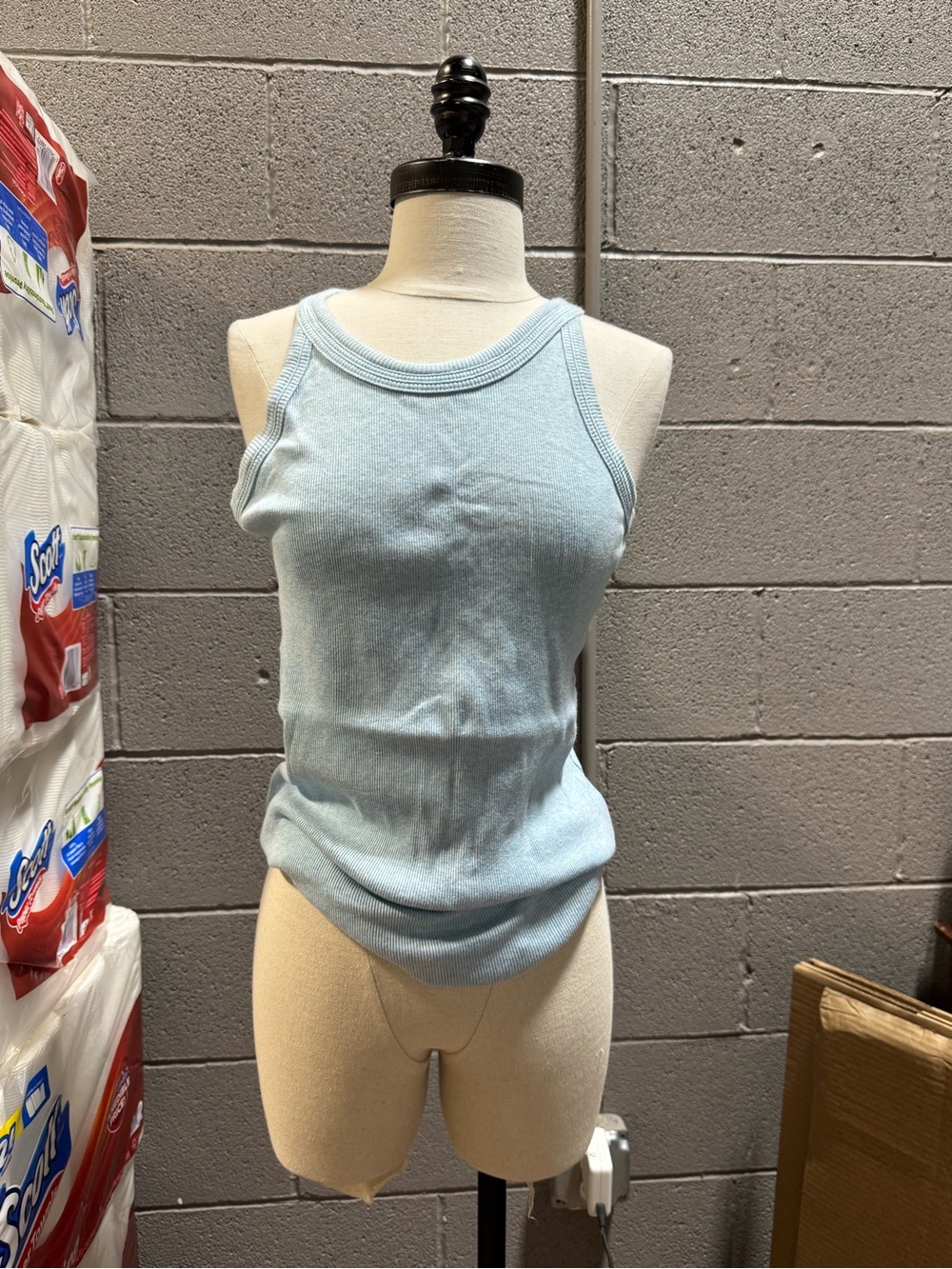 Nike Light Blue Ribbed Tank Top Women’s Athletic Tee